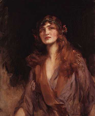 莉莉·埃尔西（布洛太太）`Lily Elsie (Mrs Bullough) (1916) by James Jebusa Shannon
