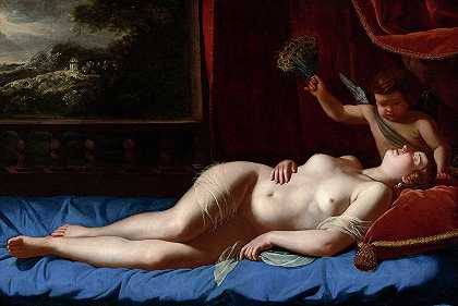 维纳斯与丘比特`Venus and Cupid by Artemesia Gentileschi