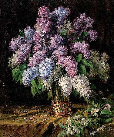 紫丁香`Lilacs by Jean Charles Franchere