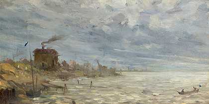 西尔特海岸`Meeresküste von Sylt (1892) by Emil Jakob Schindler