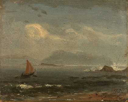 下雨。新的，瑞文根`Regnstemning. Nua, Ryvingen (1858) by Amaldus Nielsen