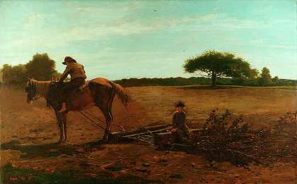 刷耙`The Brush Harrow by Winslow Homer