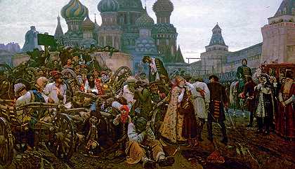 街头行刑的早晨`The Morning of the Streltsy Execution by Vasily Surikov