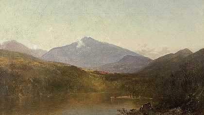 谢尔伯恩的白山`White Mountains from Shelburne by John Frederick Kensett