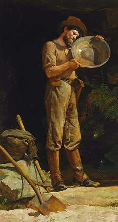 探矿者`The prospector (1889) by Julian Ashton