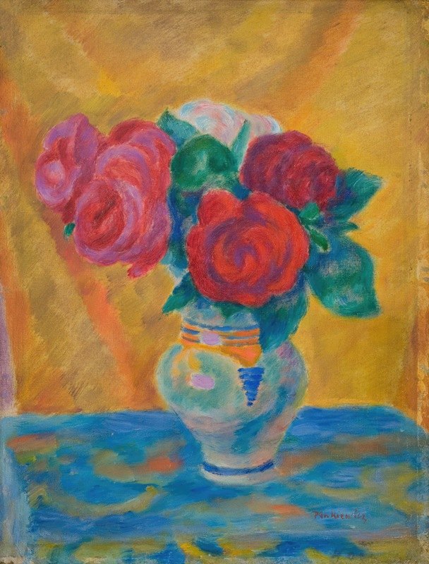 玫瑰`Roses (1917~1918) by Józef Pankiewicz