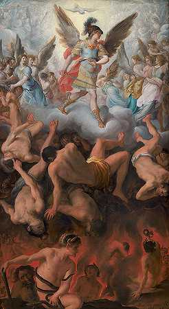叛逆天使的堕落`The Fall of the Rebel Angels by Eugenio Cajes
