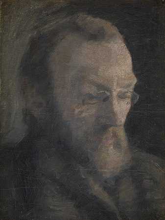 艺术史学家卡尔·马德森，后来担任昆斯特斯坦顿博物馆馆长`The art historian Karl Madsen, later Director of Statens Museum for Kunst (1890) by Vilhelm Hammershøi