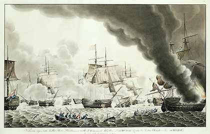 坎珀敦战役，1797年10月`The Battle of Camperdown, October 1797 by Franciscus Wram