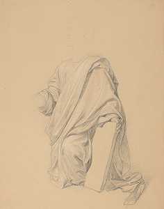 摩西研究这幅画的长袍圣母玛利亚的完美受孕`
Study of Moses robes for the painting ;The Immaculate Conception of the Blessed Virgin Mary (1864)  by Józef Simmler