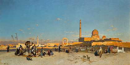 开罗全景`An extensive view of Cairo by Hermann David Salomon Corrodi