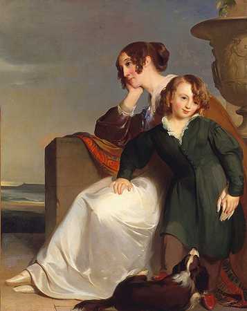 母子`Mother and Son (1840) by Thomas Sully