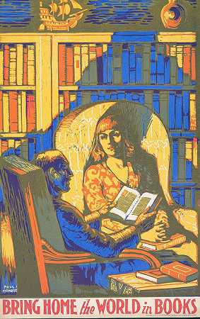 用书本把世界带回家`Bring home the world in books (1920~1930) by Paul Honoré