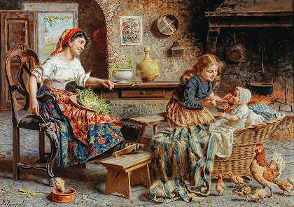 幸福的家庭`A Happy Family by Eugenio Zampighi
