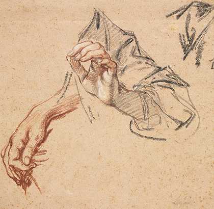 手的研究`Study of Hands (1700s) by Pierre Lenfant
