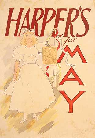 哈珀是五月的`Harpers for May (1893) by Edward Penfield