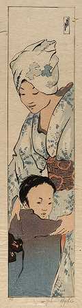 母子`Mother and Child (1901) by Helen Hyde
