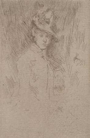 小帽子`The Little Hat (1887) by James Abbott McNeill Whistler