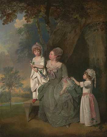 巴克利太太和她的孩子们`Mrs. Barclay And Her Children by Francis Wheatley