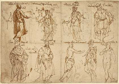 索福克勒斯服装研究;俄狄浦斯·泰伦纳斯`Costume Studies for Sophocles ;Oedipus Tyrannus (1584–1585) by Paolo Veronese