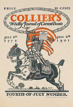 科利尔《美国时事周报》，7月4日`Colliers weekly journal of current events, Fourth~of~July number (1901) by Edward Penfield