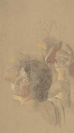 一个男性和一个女性人物（对Golgotha的研究）`A male and a female figures (study for ;Golgotha) (late 19th–early 20th century) by Otto Greiner