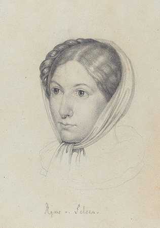 阿格尼斯·冯·费尔森`Agnes von Felsen (c. 1822) by Wilhelm von Kügelgen