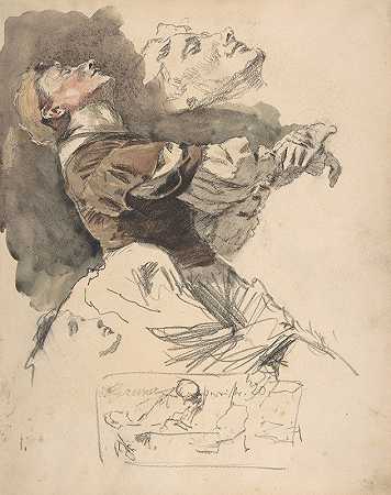 对一位女舞者的研究`Study of a Female Dancer (late 19th–early 20th century) by Otto Greiner