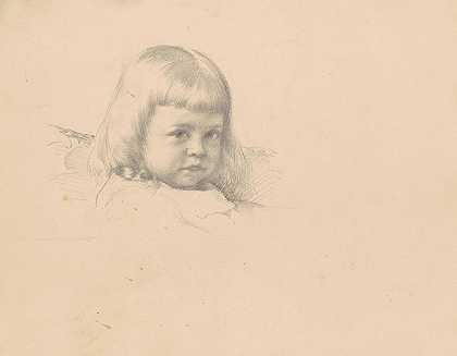 学习埃丝特·海丁的肖像`Study for ;Portrait of Esther Haydin (1886) by Robert William Vonnoh
