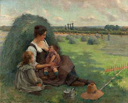 简单生活`La vie simple (1904) by André Brouillet