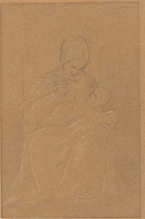 母子`Mother and Child by Robert Walter Weir