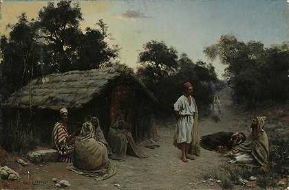 阿拉伯营地`An Arab Encampment by Jean Baptiste Paul Lazerges