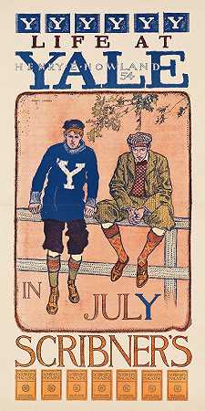 7月在耶鲁的生活斯克里布纳s`Life at Yale in July scribners (ca. 1890–1920) by Orson Lowell