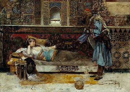 苏丹s的礼物`The Sultans Gift (1885~1886) by Antonio Fabrés