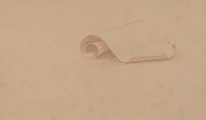 卷轴研究`Study of a Scroll (1890~1897) by Charles Sprague Pearce