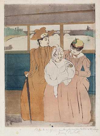 在公共汽车上`In the Omnibus (1890~1891) by Mary Cassatt