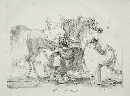 沙漠中的阿拉伯人`Arab of the Desert (1817) by Antoine-Jean Gros