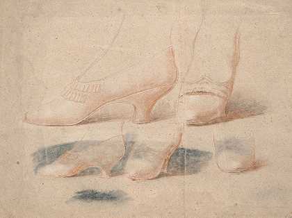 对站立女士鞋子的五项研究`Fem studier af en stående dames sko (1745 – 1802) by Jens Juel