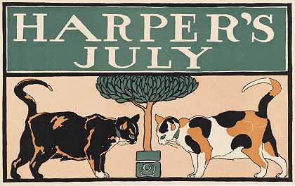 哈珀七月`Harpers July (1898) by Edward Penfield
