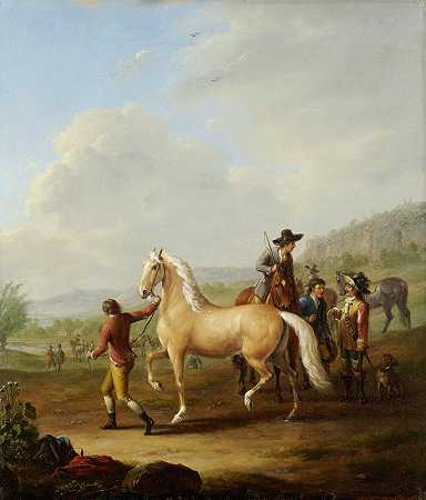 马市`Horse Market (1786) by Johann Georg Pforr