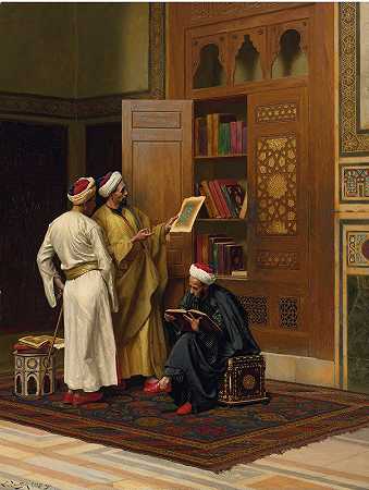 学者们`The Scholars (1901) by Ludwig Deutsch