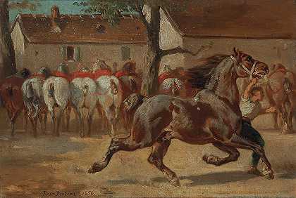 小跑`Trotting A Horse (1856) by Rosa Bonheur
