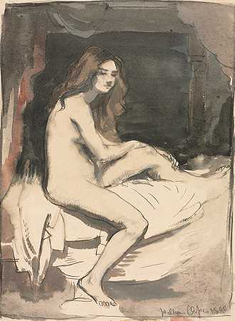 裸体习作`Nude Study (1900) by William Orpen