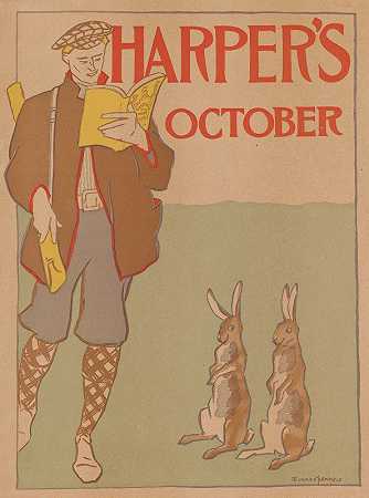 哈珀十月`Harpers October (1895) by Edward Penfield