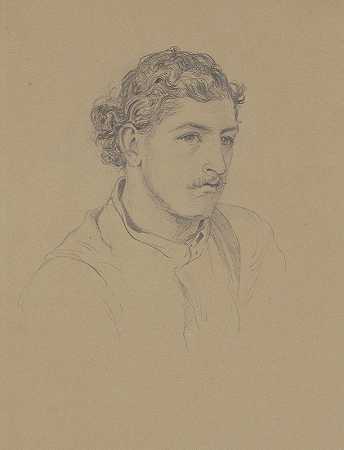 卷发男子`Man with Curly Hair (1872) by John Singer Sargent