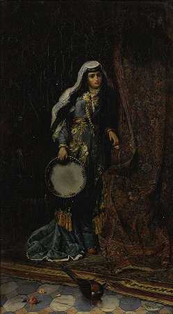 后宫女孩`Harem Girl (1882) by Ferencz Eisenhut