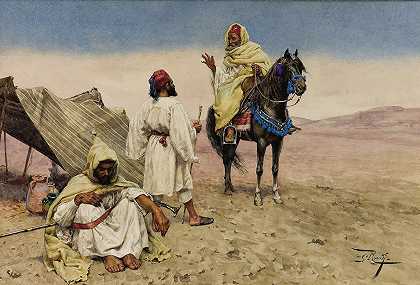 沙漠游牧民族`Desert Nomads by Giulio Rosati