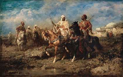 阿拉伯人`Arabs (late 19th century) by Adolf Schreyer