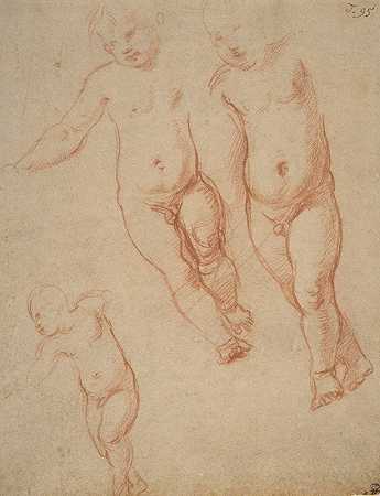 基督儿童研究`Studies of the Christ Child (1513–14) by Raphael
