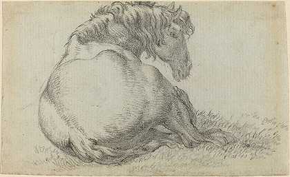 休息的马`Resting Horse by Paulus Potter
